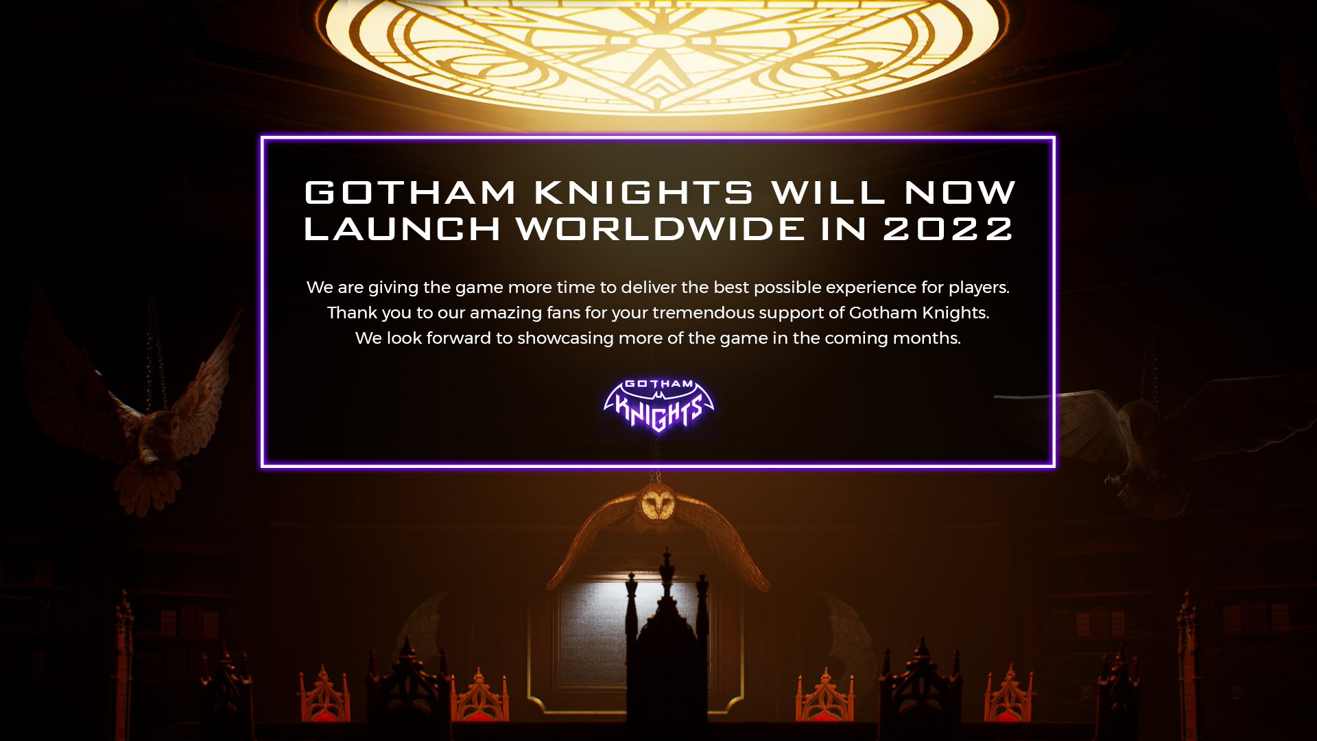 《哥谭骑士》宣布延期至2022年内发售 开发团队称需要更多时间