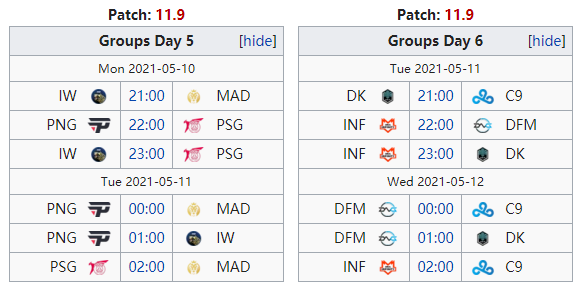 RNG首战对阵PGG！《LOL》2021MSI赛程表一览