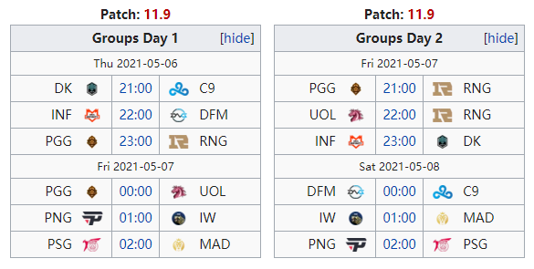 RNG首战对阵PGG！《LOL》2021MSI赛程表一览