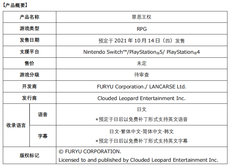 《罪恶王权》首弹宣传片公布 中文版同步上市