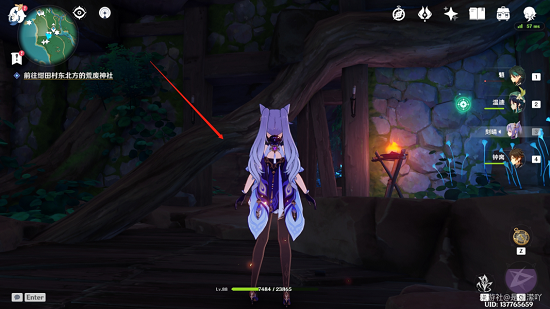 原神前往绀田村东北方的荒废神社位置任务攻略