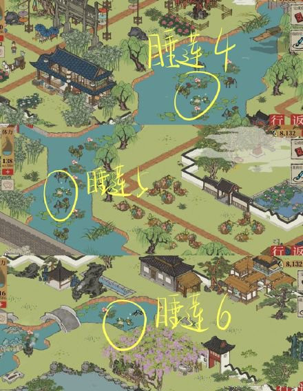 《江南百景图》长恨歌睡莲位置介绍