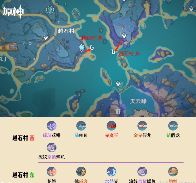 《原神》稻妻钓鱼点分享 《原神》稻妻钓鱼点分享