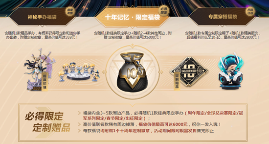 《LOL》10周年周边福袋活动 必得限定手办！