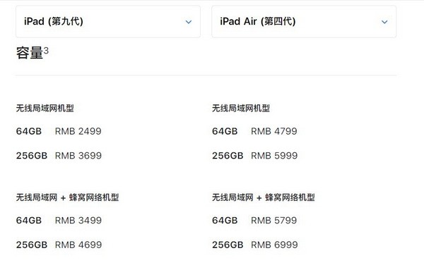 ipad9和ipadair4有哪些区别？ ipad9代和air4配置对比