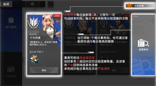 《明日方舟》议程提案作用介绍 《明日方舟》议程提案作用介绍