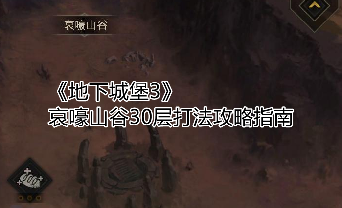 《地下城堡3》哀嚎山谷30层打法攻略指南