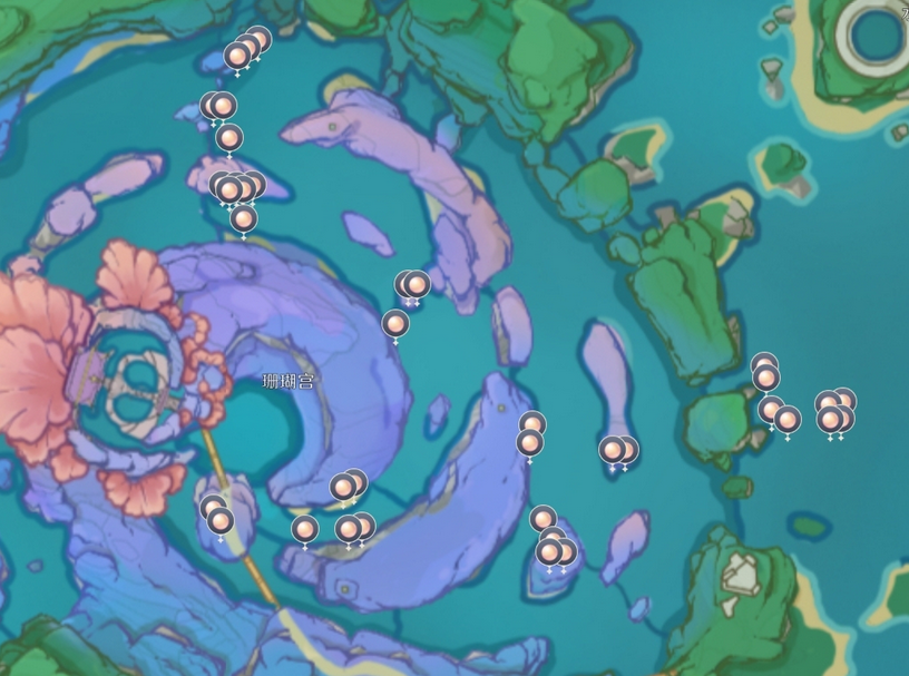 《原神》2.2珊瑚珍珠刷取位置介绍