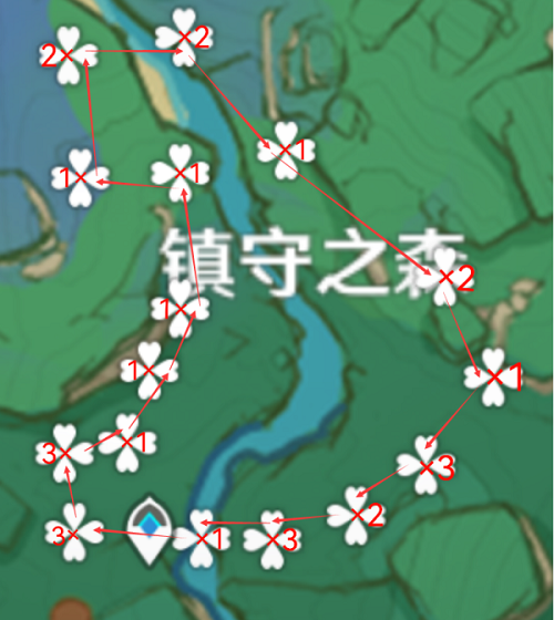 《原神》稻妻树木分布采集路线图一览 《原神》稻妻树木分布采集路线图一览