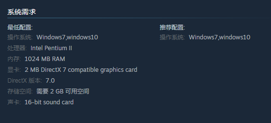 《秦殇》配置介绍