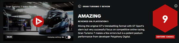 《GT7》IGN 9分 自PS2时代以来该系列最好的一作！