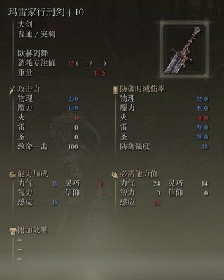 艾尔登法环全武器强化10属性一览