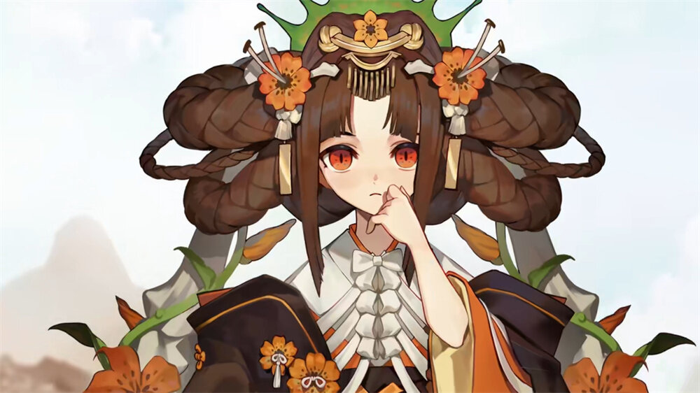 《阴阳师》公开二口女新皮肤「双织花」