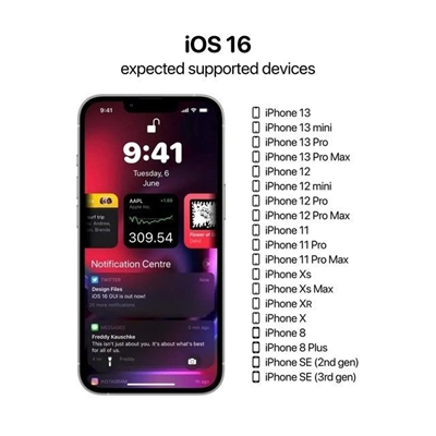 ios16更新包上线时间 ios16支持哪些机型