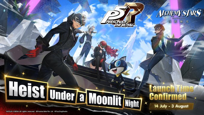 《白夜极光》X《P5R》联动视觉图公开 活动下周开启
