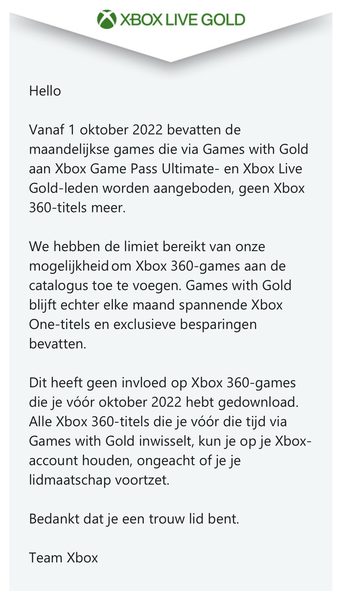 Xbox金会员会免10月起将不再提供Xbox 360游戏