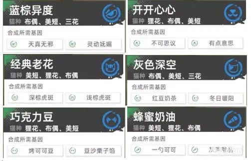 《猫之城》极品基因合成公式大全2022最新