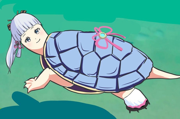 神里绫华乌龟动图表情包gif