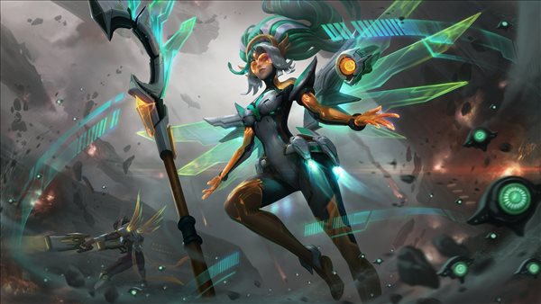 《英雄联盟》钢铁女武神皮肤建模展示 迦娜美如画