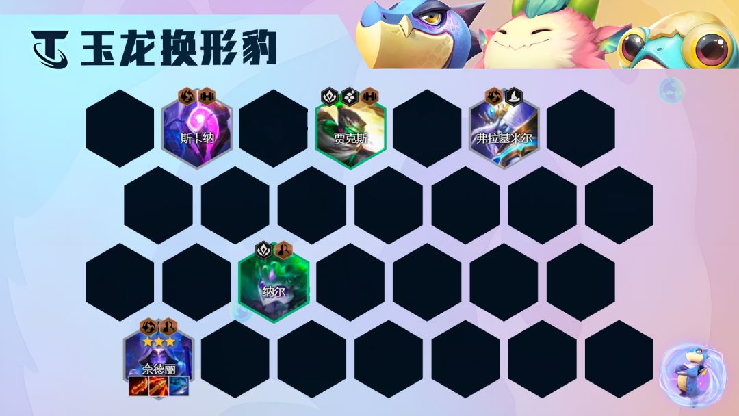 《云顶之弈》s7.5玉龙换形豹女阵容搭配攻略