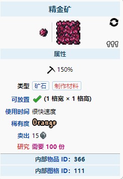 泰拉瑞亚精金矿位置 泰拉瑞亚精金矿位置