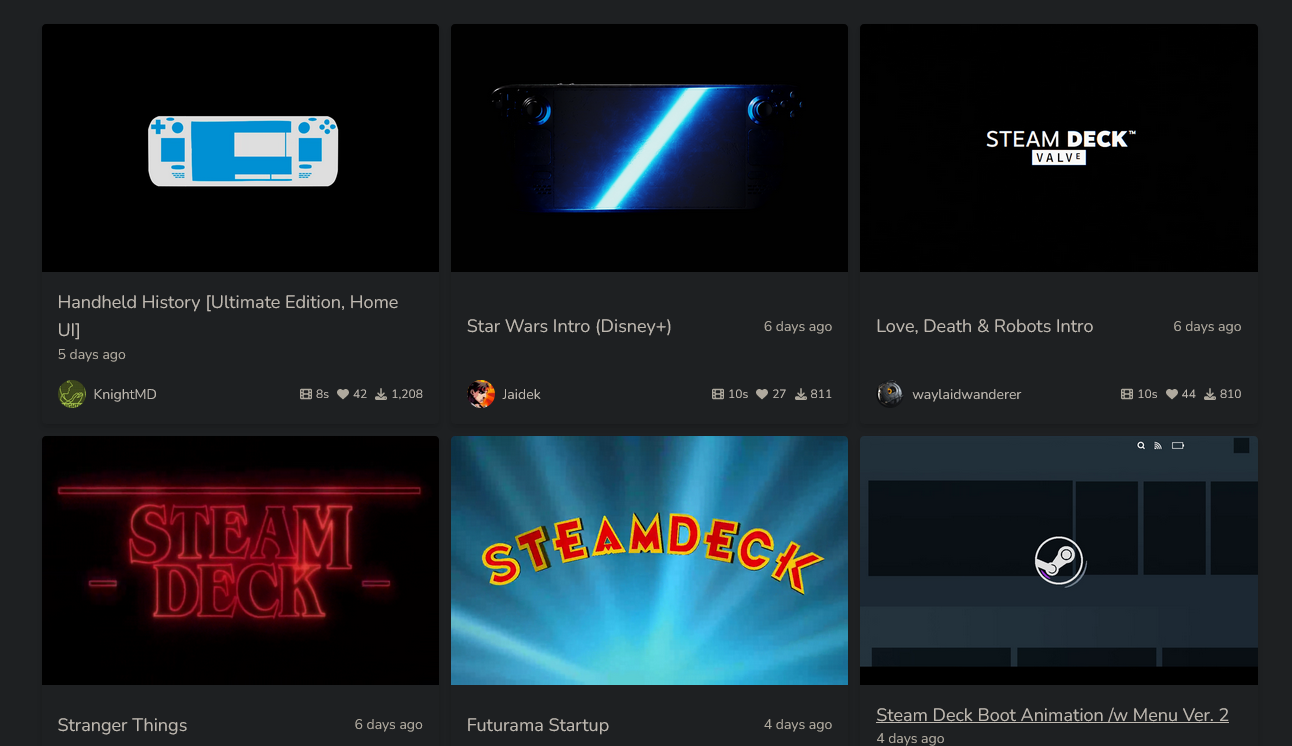 V社将通过点数商店销售Steam Deck开机动画