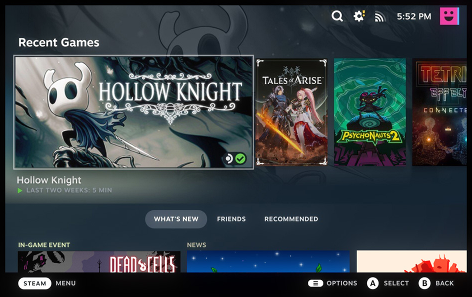 Steam大屏幕模式更新 现已采用Steam Deck UI