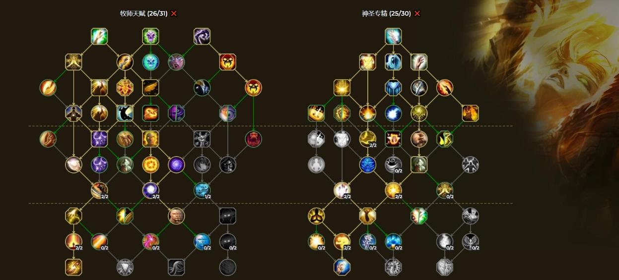 魔兽世界10.0前夕神牧天赋怎么加？