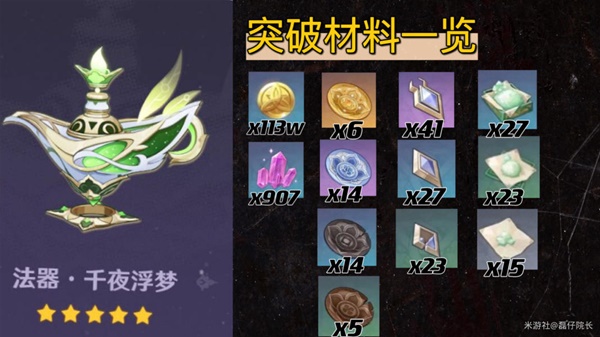 《原神》纳西妲与专武千夜浮梦培养材料收集攻略