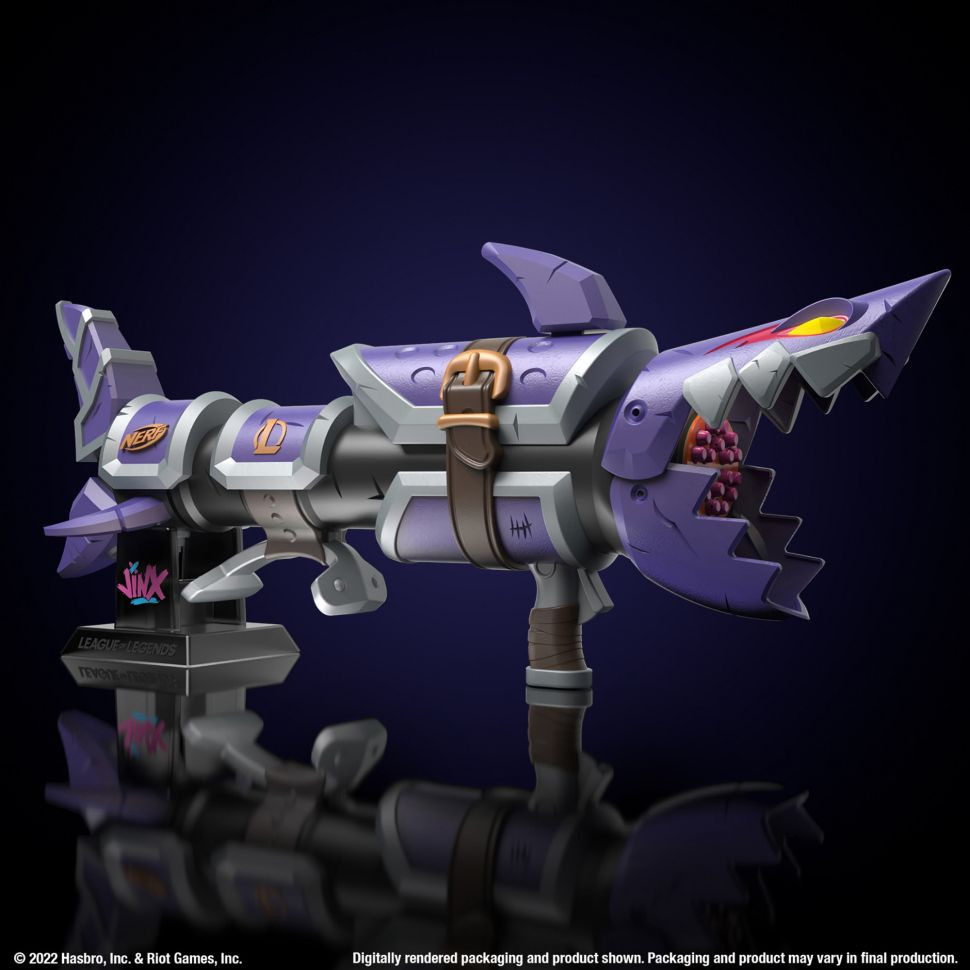 《英雄联盟》联动NERF 推出金克斯鱼骨火箭筒