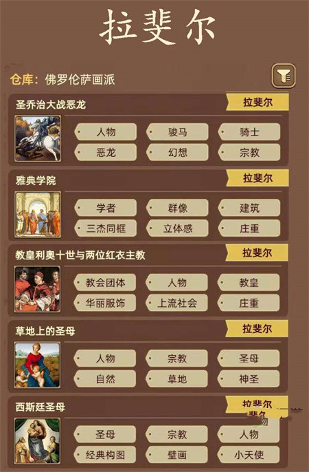 《名画展》画作标签攻略合集 《名画展》画作标签攻略合集