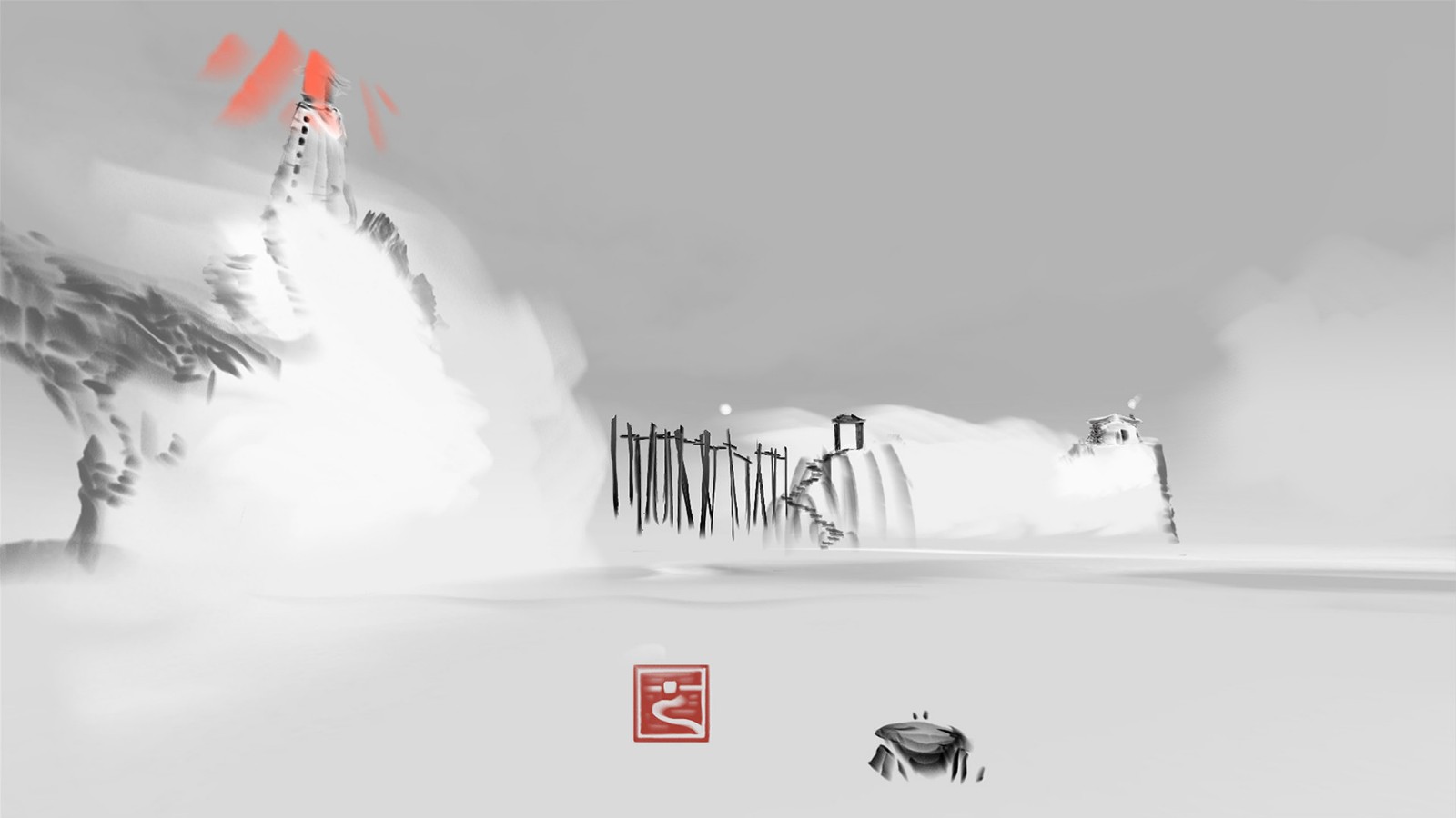 水墨风冒险解谜游戏《冬蜃楼》现已在Steam发售