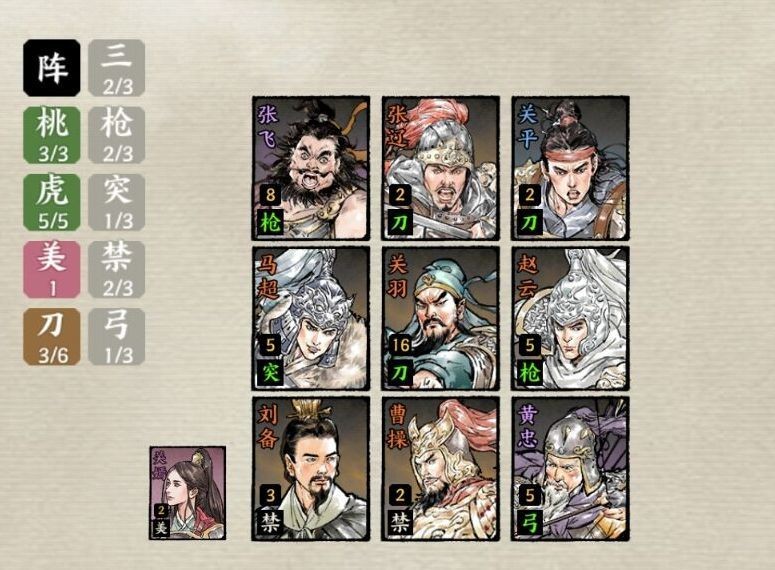《名将之弈》五虎桃园阵容怎么搭配