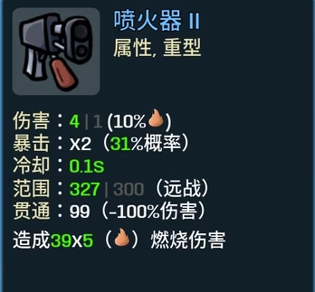 《土豆兄弟》喷火器属性介绍