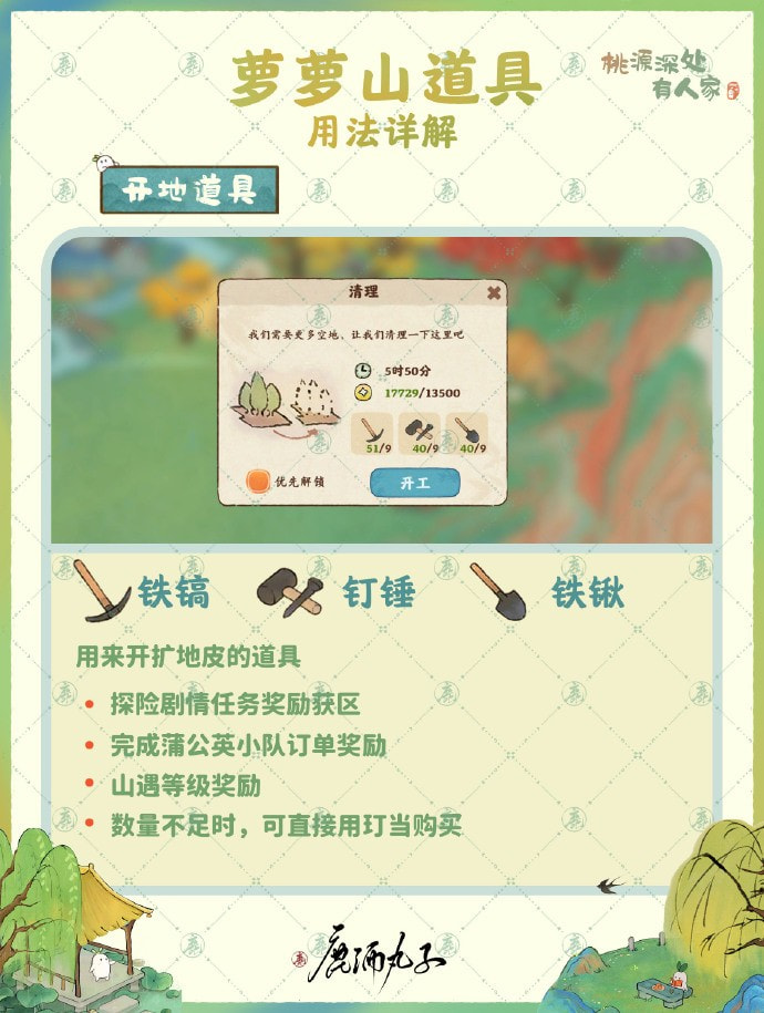 《桃源深处有人家》常用道具一览
