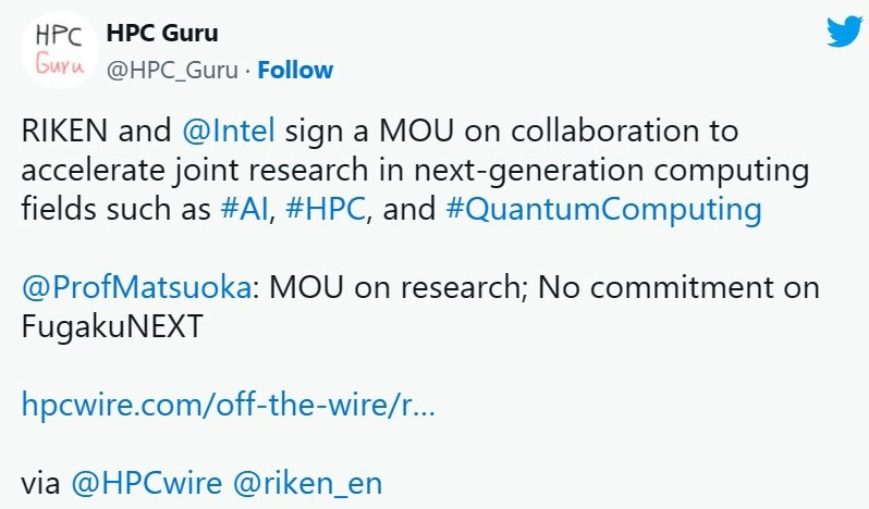 英特尔与日本RIKENS签署谅解备忘录 合作开发研究前沿量子计算