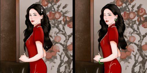 《疯狂梗传》美女找不同29找出十处不同攻略