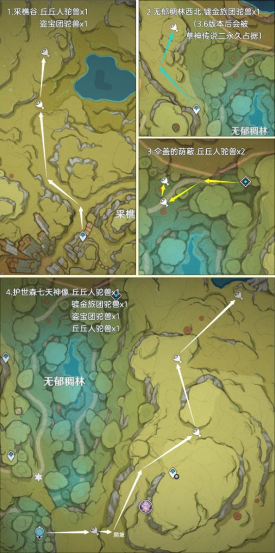 《原神》载货驼兽路线汇总 载货驼兽位置在哪？