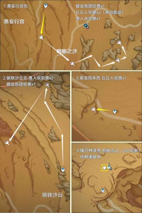 《原神》载货驼兽路线汇总 载货驼兽位置在哪？