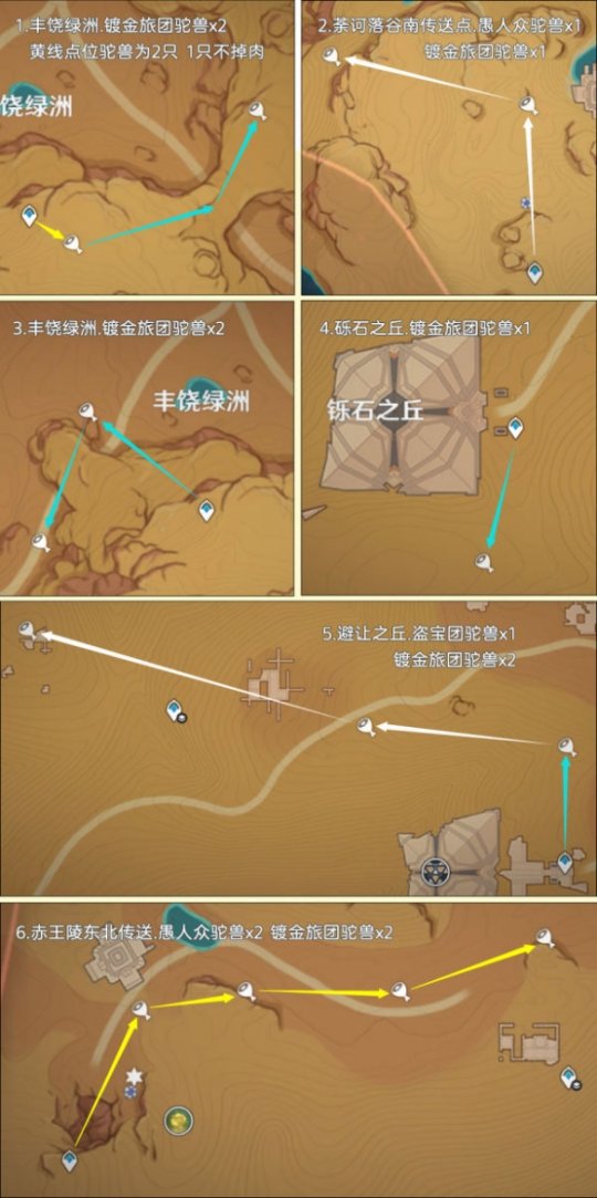 《原神》载货驼兽路线汇总 载货驼兽位置在哪？
