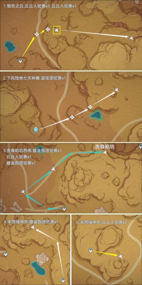 《原神》载货驼兽路线汇总 载货驼兽位置在哪？