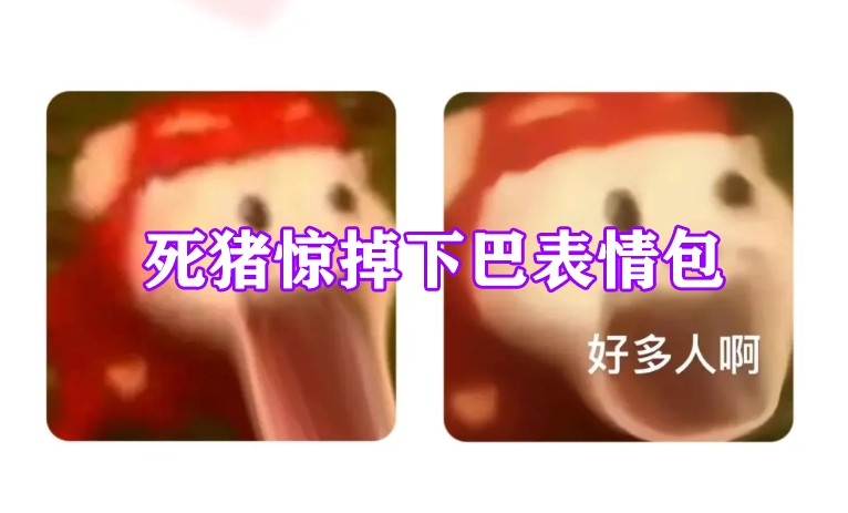 《抖音》死猪惊掉下巴表情包是什么梗