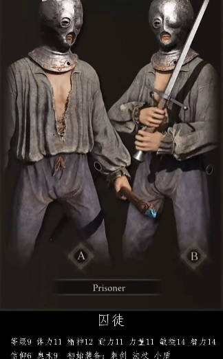 艾尔登法环囚徒加点推荐