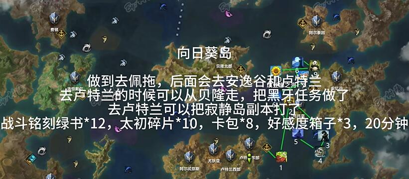 《命运方舟》t1岛路线攻略