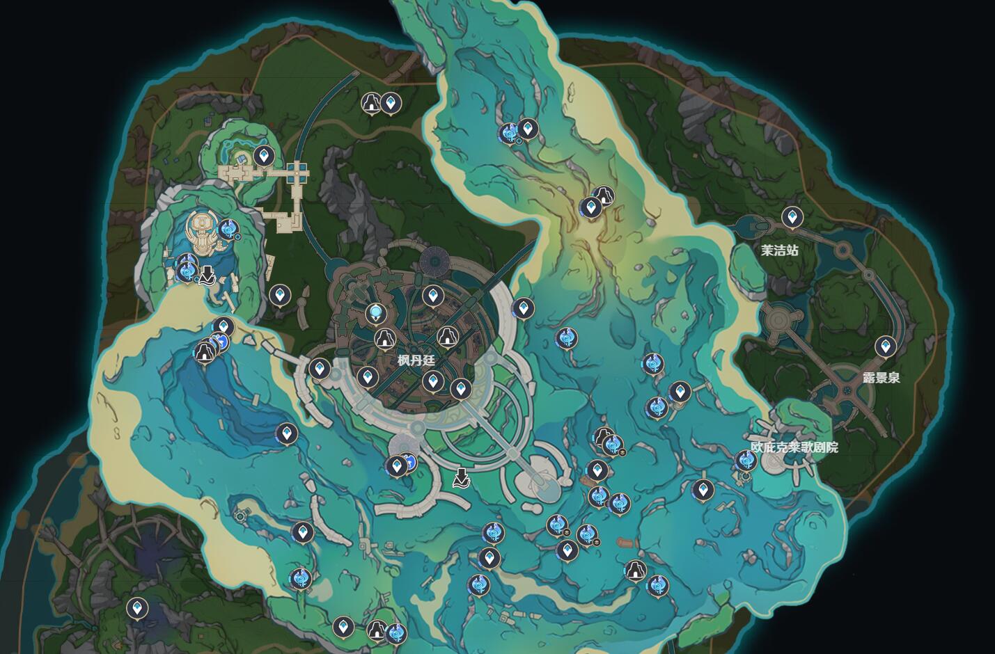 《原神》4.0水神瞳位置分布图