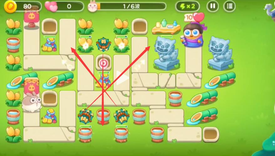 《保卫萝卜4》七夕鹊桥会第6关攻略