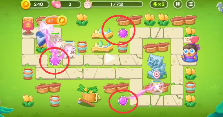《保卫萝卜4》七夕鹊桥会第1关攻略