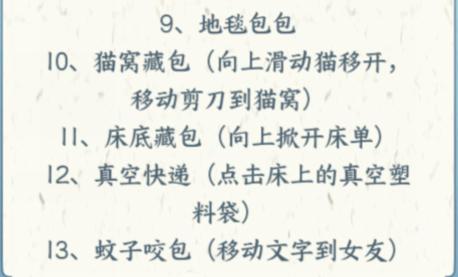 《文字来找茬》女友的包包怎么过