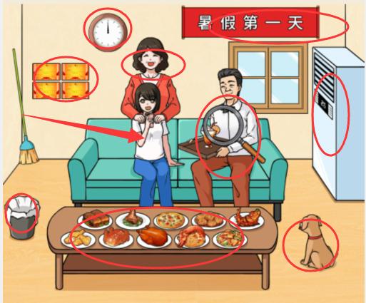 《文字来找茬》女儿放暑假怎么过