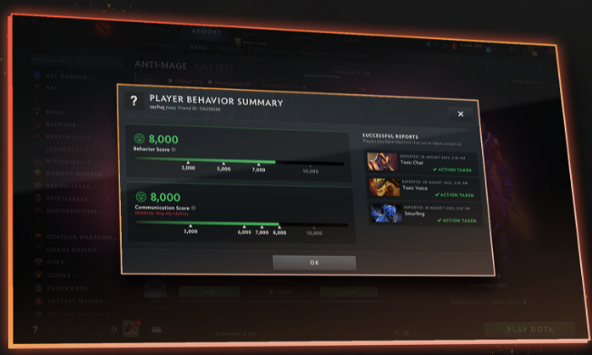 《DOTA2》夏季客户端更新：全新玩家行为系统、渲染功能和兵器库